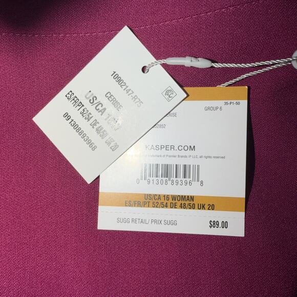 NWT Plus Harlow Pant, Iconic Stretch Crepe Purple -16W - Picture 4 of 9